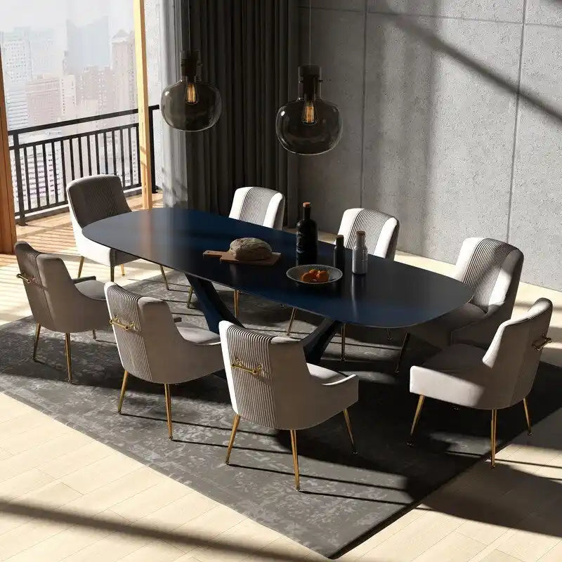 SEYNAR Modern Glam Velvet Dining Chair Set of 8 for Dining Room, Tufted Vanity Chair for Living Room (no table)-37