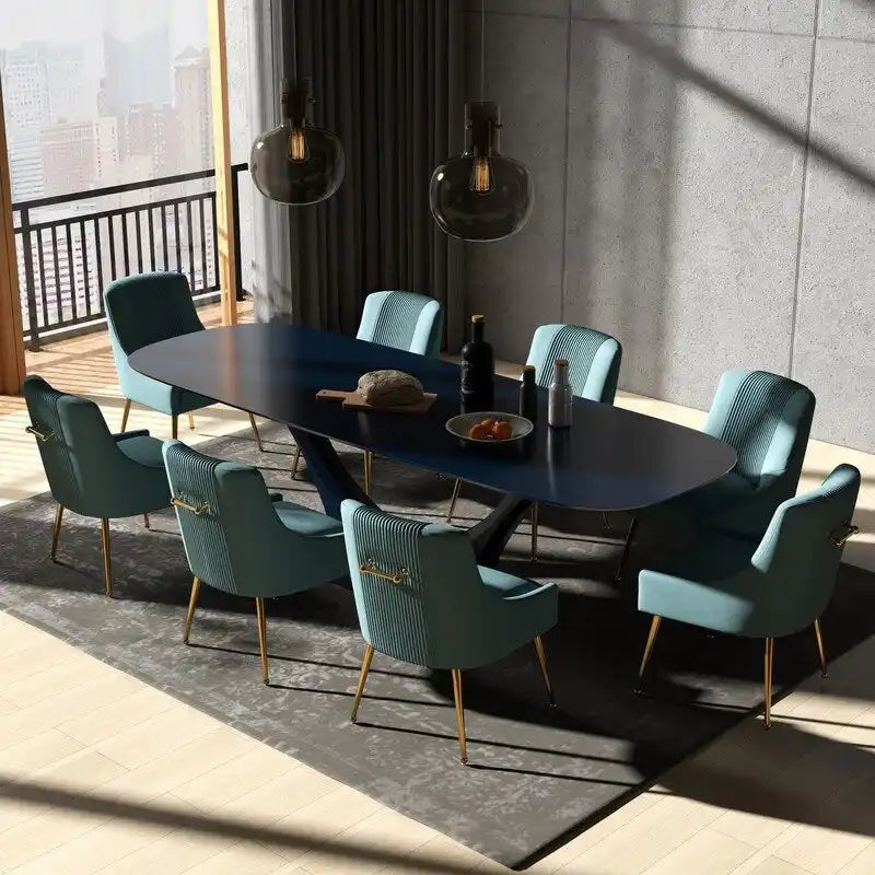 SEYNAR Modern Glam Velvet Dining Chair Set of 8 for Dining Room, Tufted Vanity Chair for Living Room (no table)-38