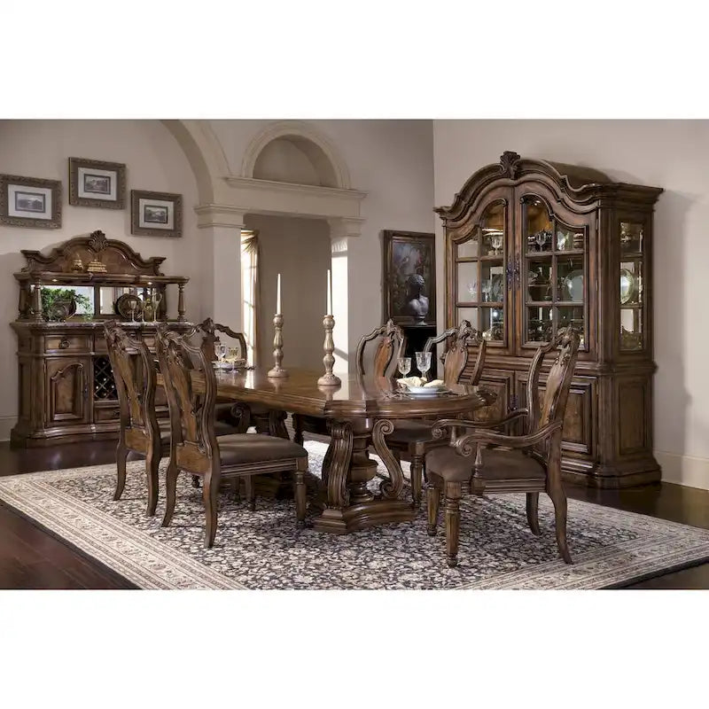 San Mateo Double Pedestal Dining Table - 46W x 30H x 118D-2