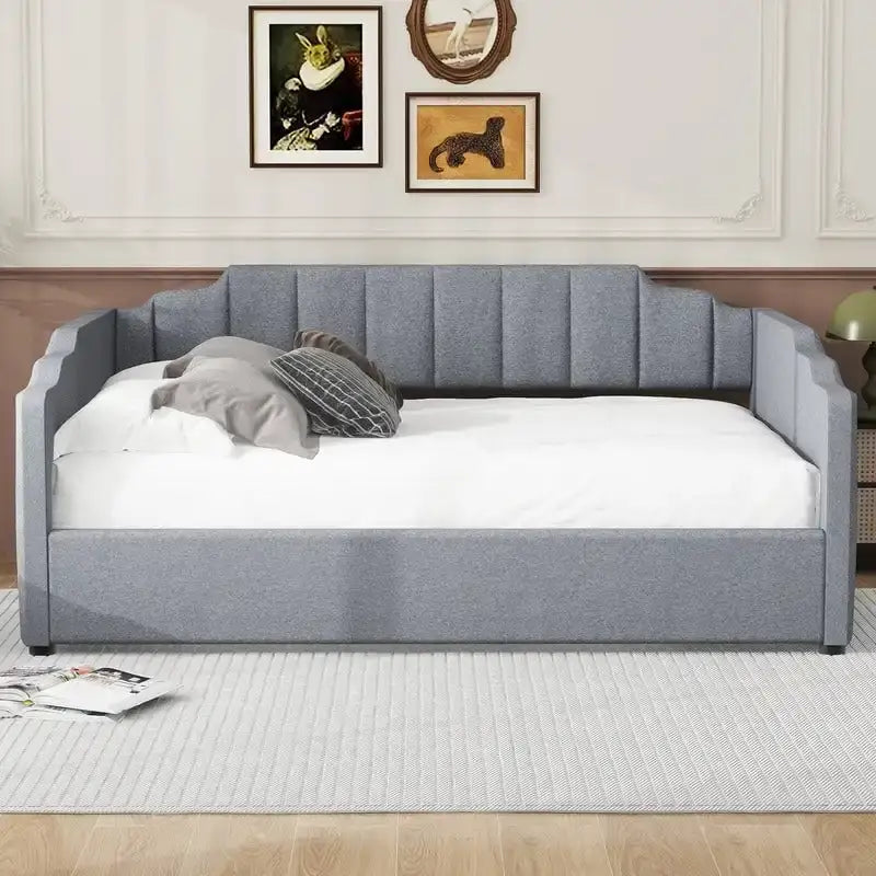 Full Size Upholstered Daybed with Underneath Storage-2