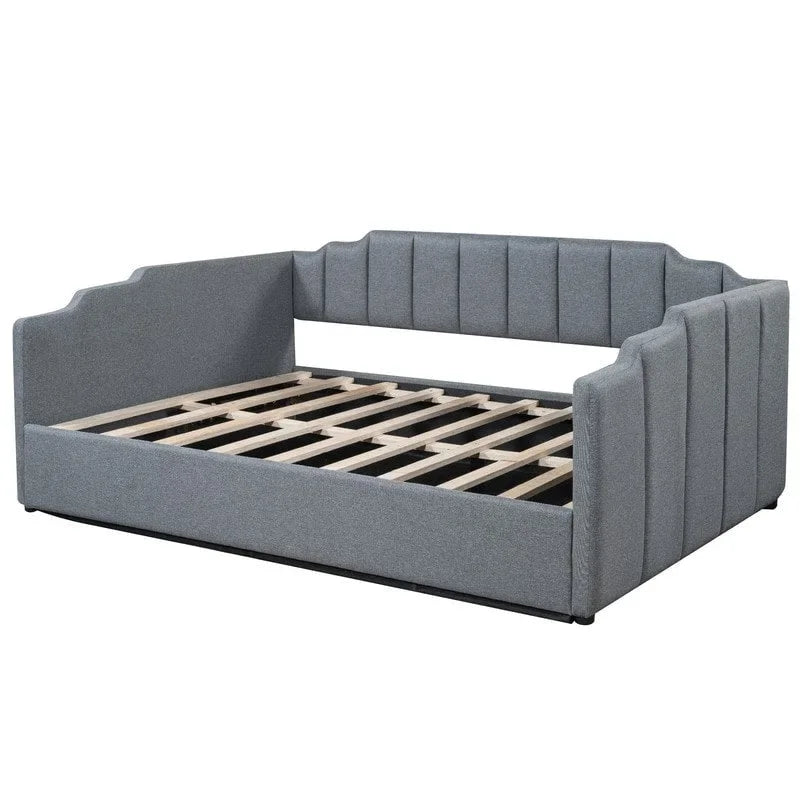 Full Size Upholstered Daybed with Underneath Storage-4