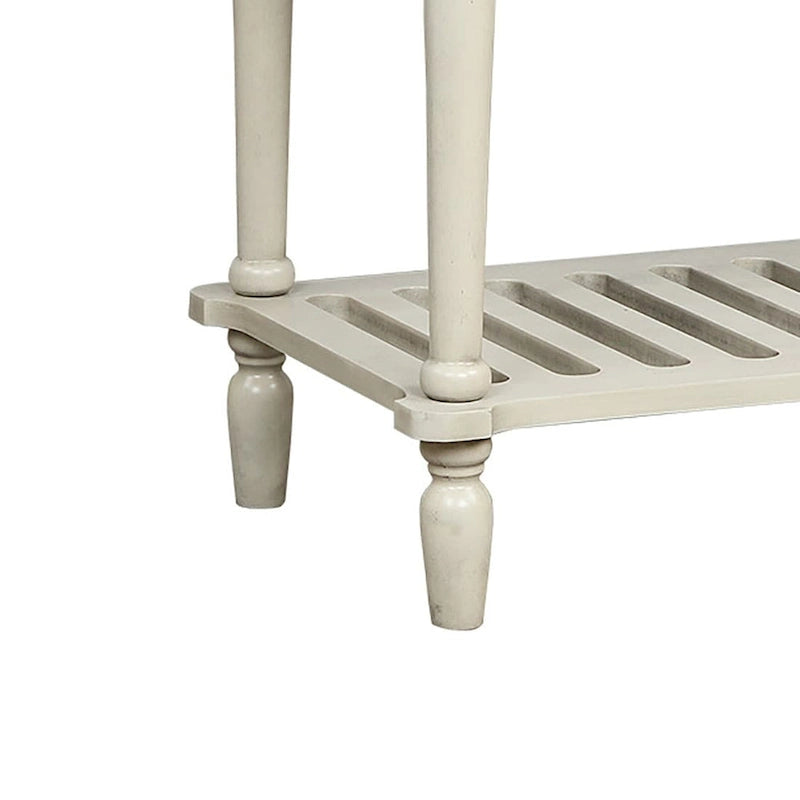 Vintage French Wooden Console Table with Two Glass Cabinet Doors-13