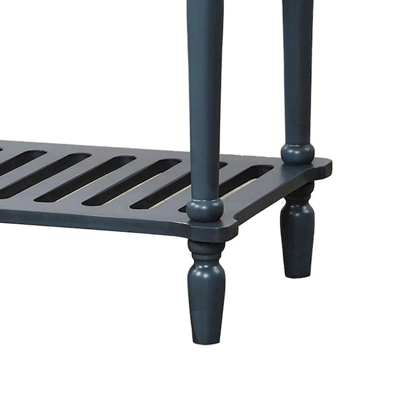 Vintage French Wooden Console Table with Two Glass Cabinet Doors-20