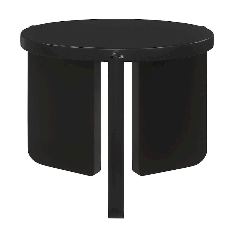 Harrison Black Round End Table-2