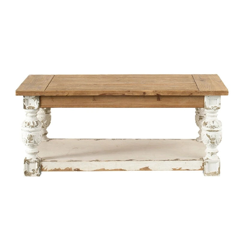Rectangle Coffee Wooden Coffee Table,French Country Coffee Table-3