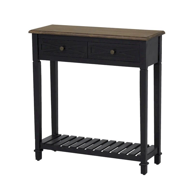Kinbor Console Table with 2 Drawers, Sofa Table with Storage Shelf for Entryway, Hallways Furniture-2