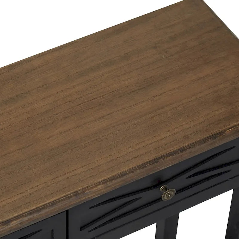 Kinbor Console Table with 2 Drawers, Sofa Table with Storage Shelf for Entryway, Hallways Furniture-6