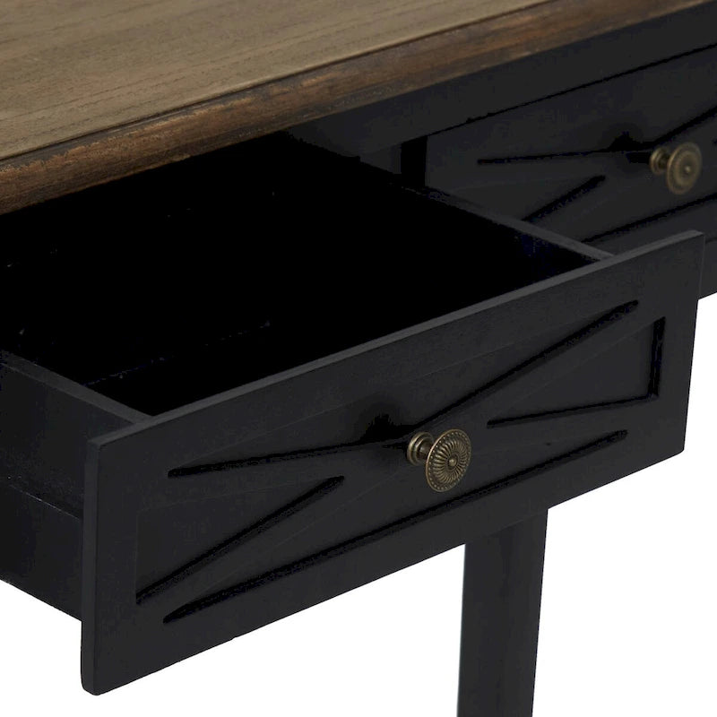 Kinbor Console Table with 2 Drawers, Sofa Table with Storage Shelf for Entryway, Hallways Furniture-8