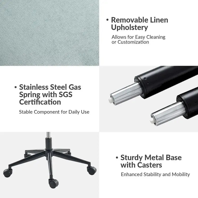 Siegfried Modern Swivel Tilting Office Chair with Removable Soft Upholstery by HULALA HOME-8