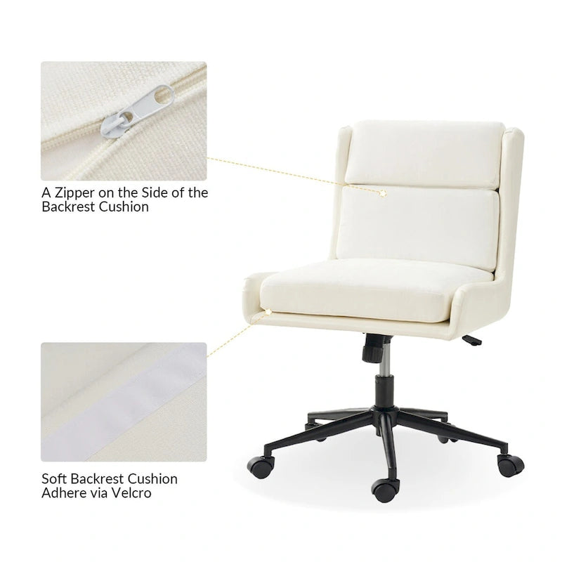 Siegfried Modern Swivel Tilting Office Chair with Removable Soft Upholstery by HULALA HOME-20