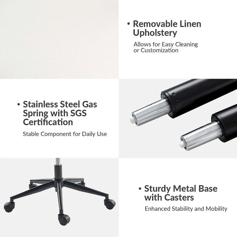 Siegfried Modern Swivel Tilting Office Chair with Removable Soft Upholstery by HULALA HOME-21