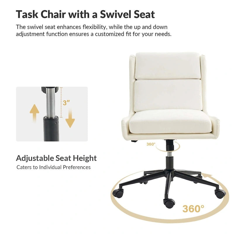 Siegfried Modern Swivel Tilting Office Chair with Removable Soft Upholstery by HULALA HOME-23