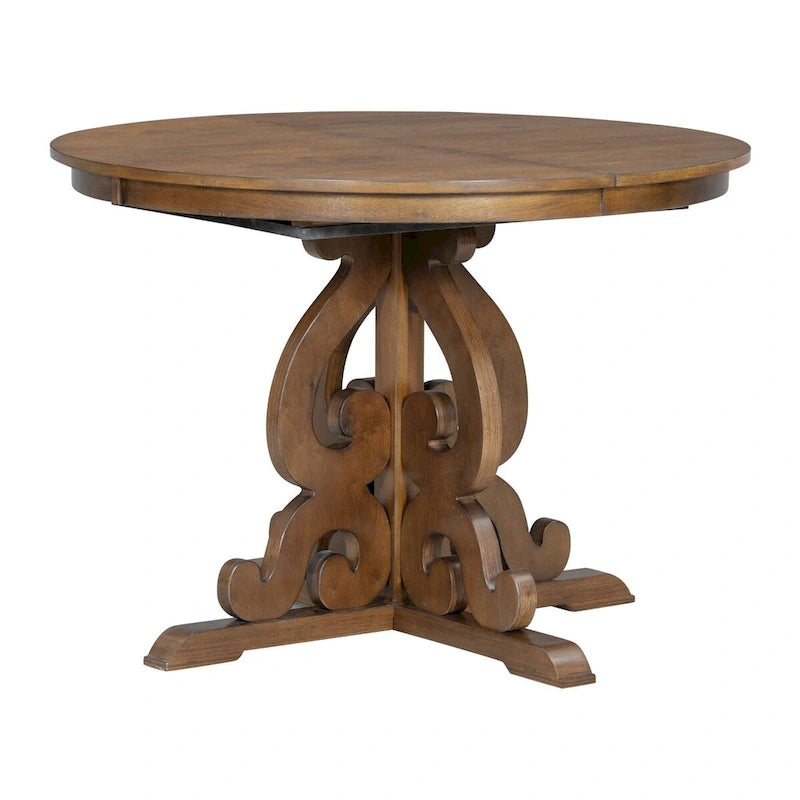 5-Piece Retro Functional Dining Set 1 Extendable Table-5