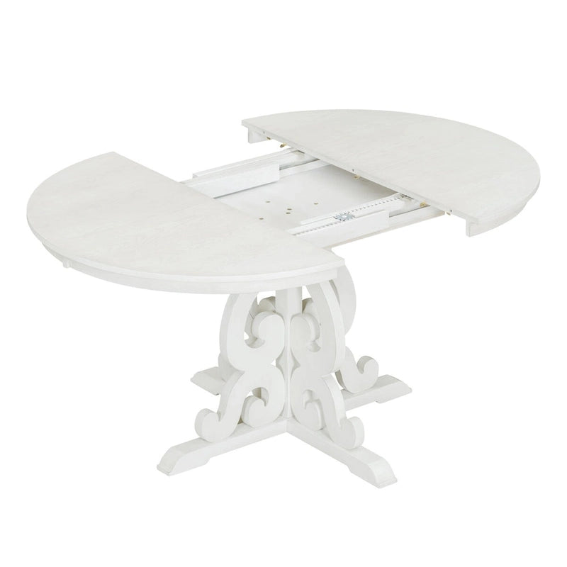 5-Piece Retro Functional Dining Set 1 Extendable Table-30