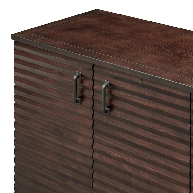 Large Storage Buffet with Adjustable Shelves and Metal Handles-25