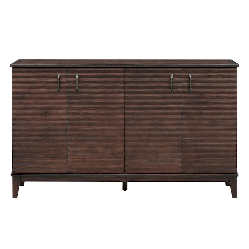 Large Storage Buffet with Adjustable Shelves and Metal Handles-27