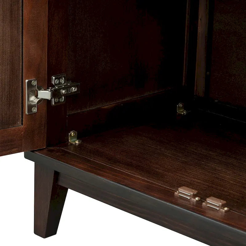 Large Storage Buffet with Adjustable Shelves and Metal Handles-29