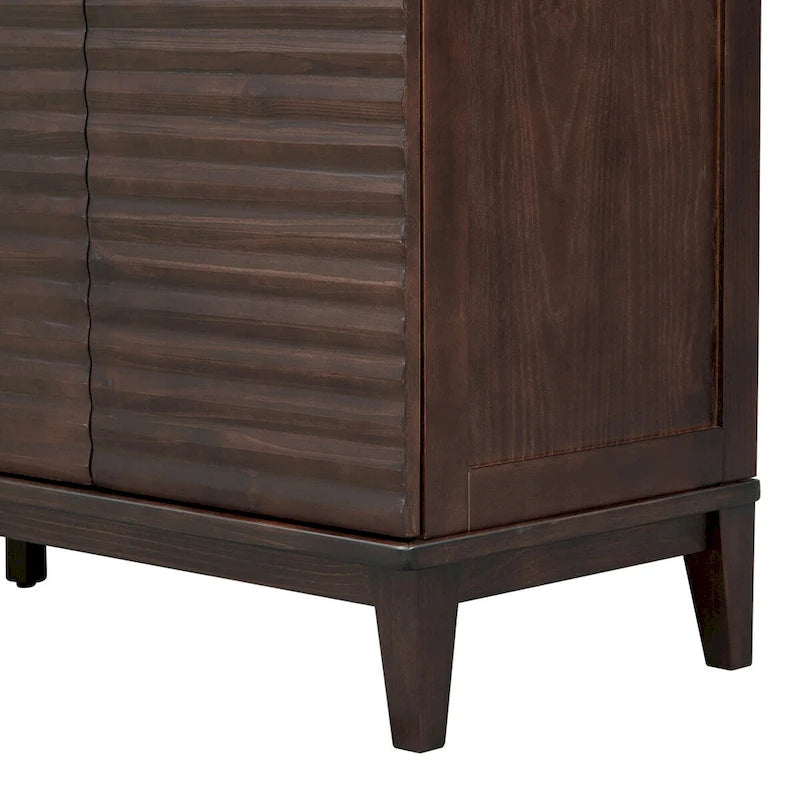 Large Storage Buffet with Adjustable Shelves and Metal Handles-30