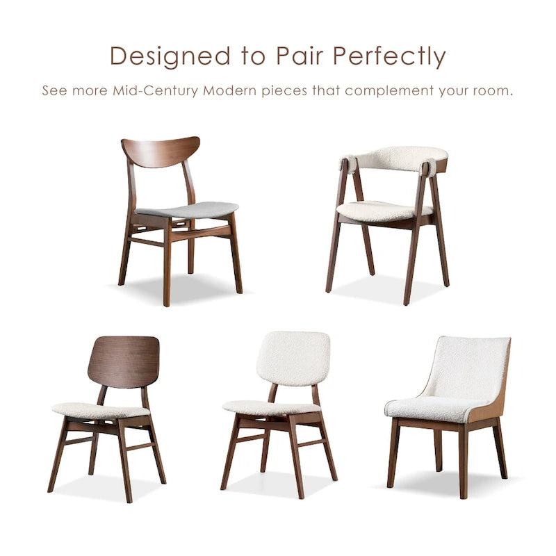 Furniture of America Beck Mid-century Walnut Padded Dining Chairs (Set of 2)-6