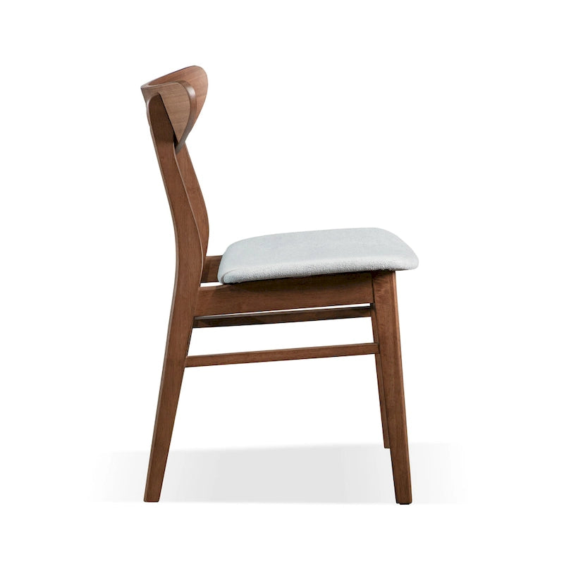 Furniture of America Beck Mid-century Walnut Padded Dining Chairs (Set of 2)-7