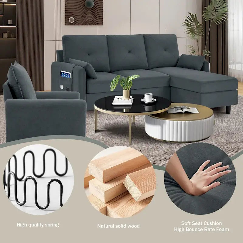 3 - Piece Living Room Set-7