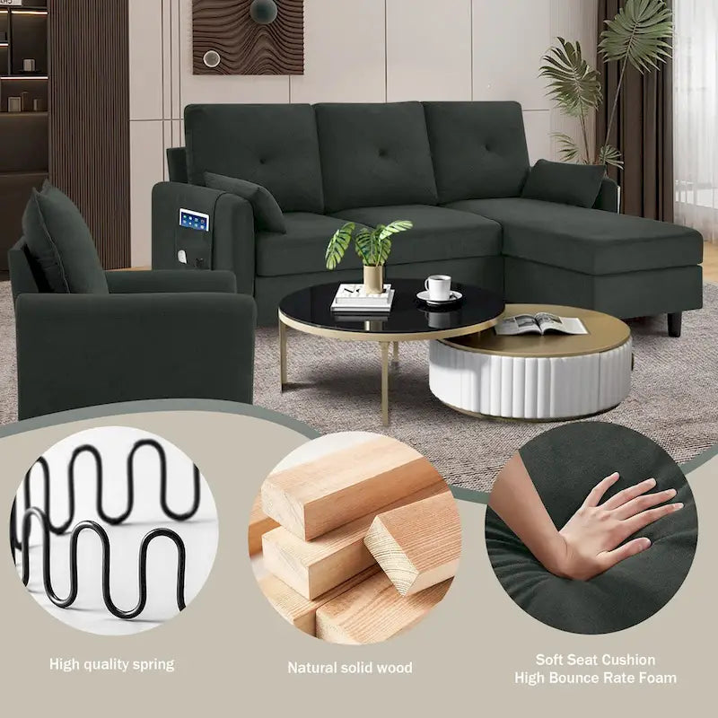 3 - Piece Living Room Set-21