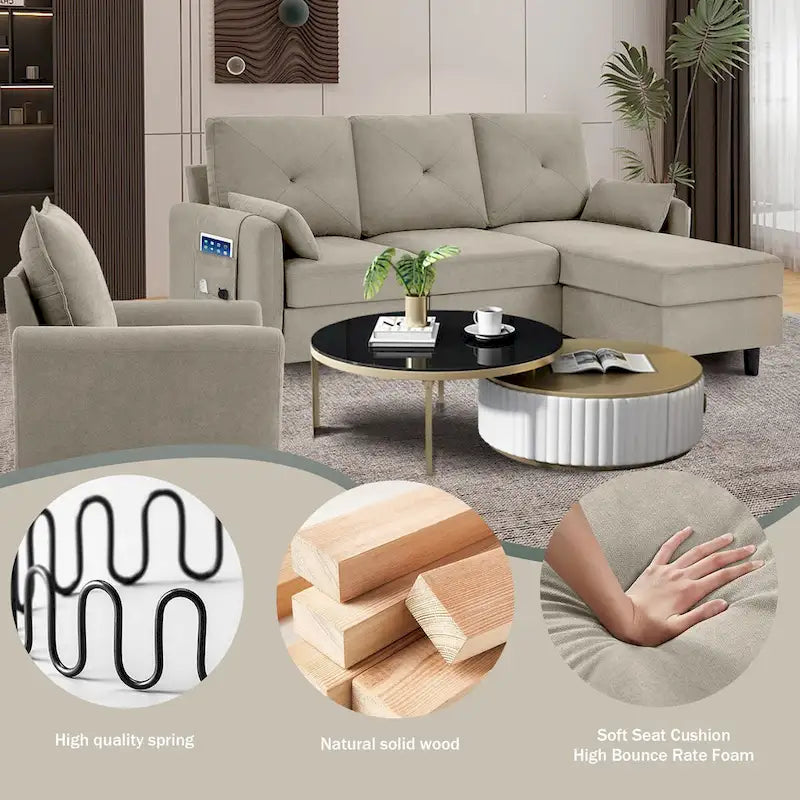 3 - Piece Living Room Set-28