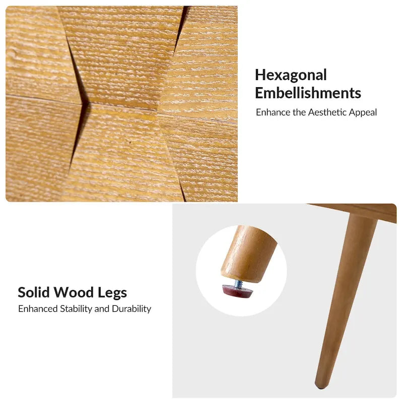 Julian Mid-century Modern End Table with Charging Station by HULALA HOME-9