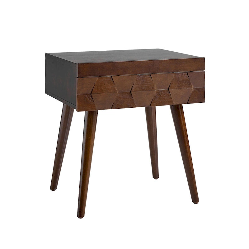 Julian Mid-century Modern End Table with Charging Station by HULALA HOME-26
