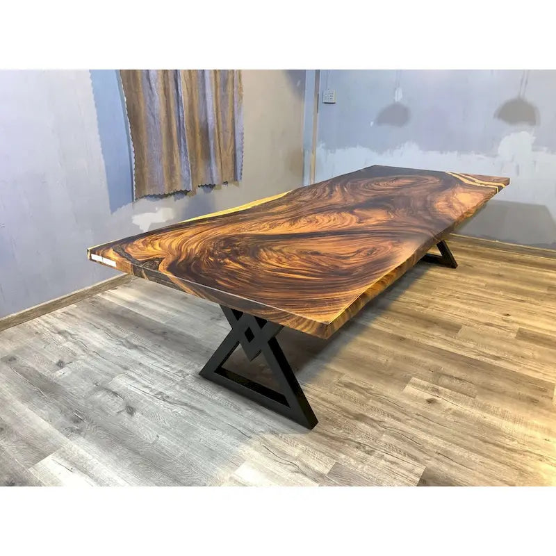 Sundaland 118 Large Slap Live Edge Dining Table-16