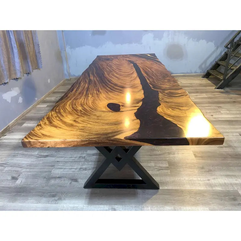 Sundaland 118 Large Slap Live Edge Dining Table-23