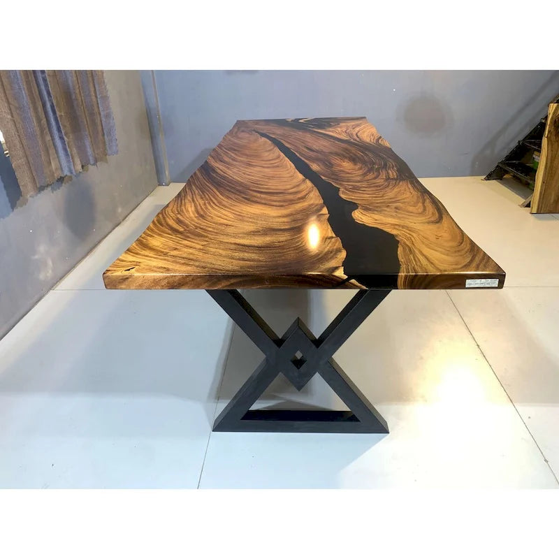 Sundaland 118 Large Slap Live Edge Dining Table-28