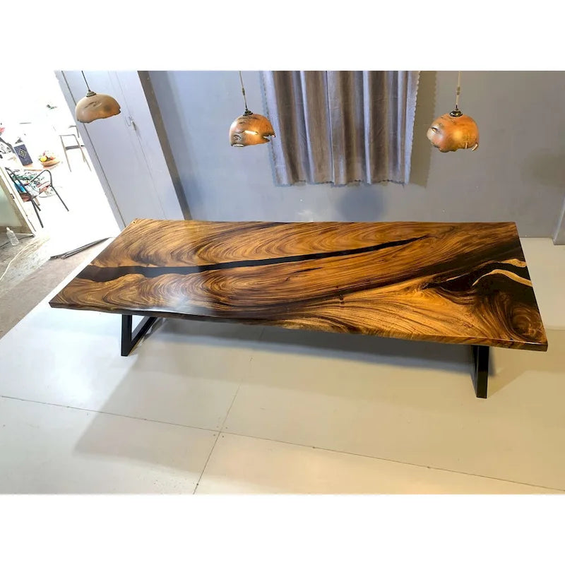 Sundaland 118 Large Slap Live Edge Dining Table-29