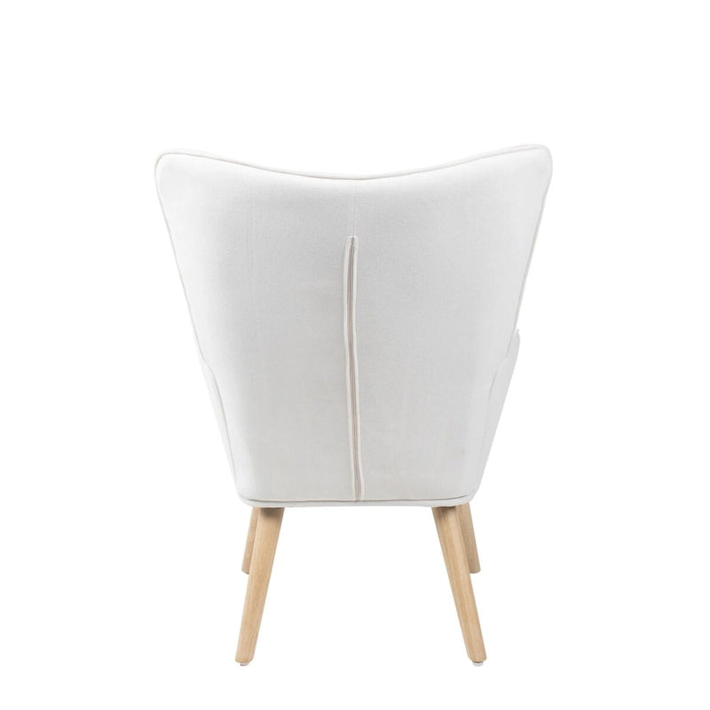 Accent Chair with Ottoman, Living Room Chair and Ottoman Set, Comfy Side Armchair for Bedroom, Creative Splicing Cloth Surface-23