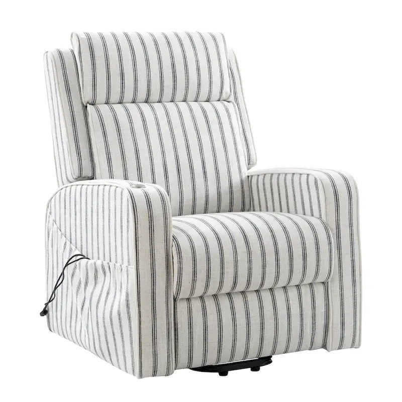 Darrell Modern Lift Assist Massage and Heating Power Recliner with Charing and Soild Wood Tray by HULALA HOME-4