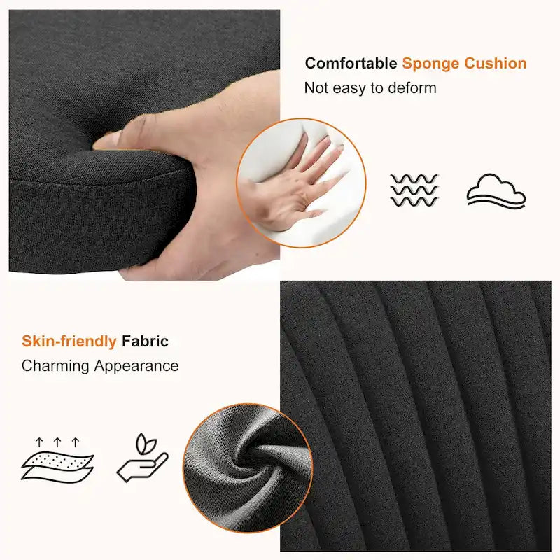 Armless Home Office Desk Chair with Wheels for Small Spaces-39