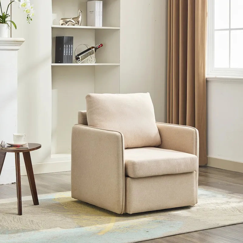 Linen Swivel Accent Chair-16