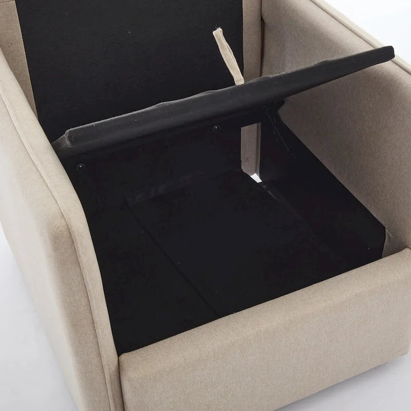 Linen Swivel Accent Chair-13