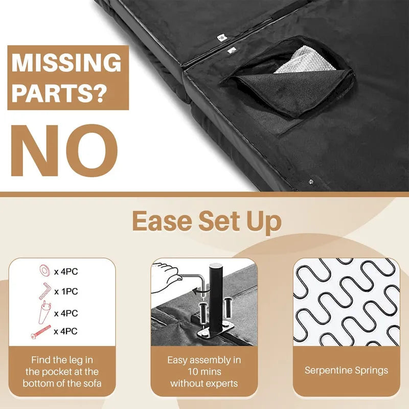 75.39 INCH Futon Sofa Bed, Convertible Folding Futon Couch Recliner Lounge For Living Room With 2 Pillow/Armrest-11