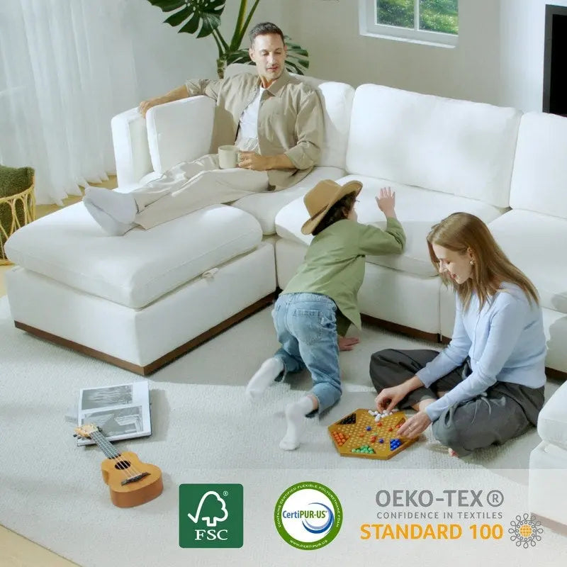 Donna Oversized Modular Sectional Fabric Sofa with Upgraded Wood Base-5