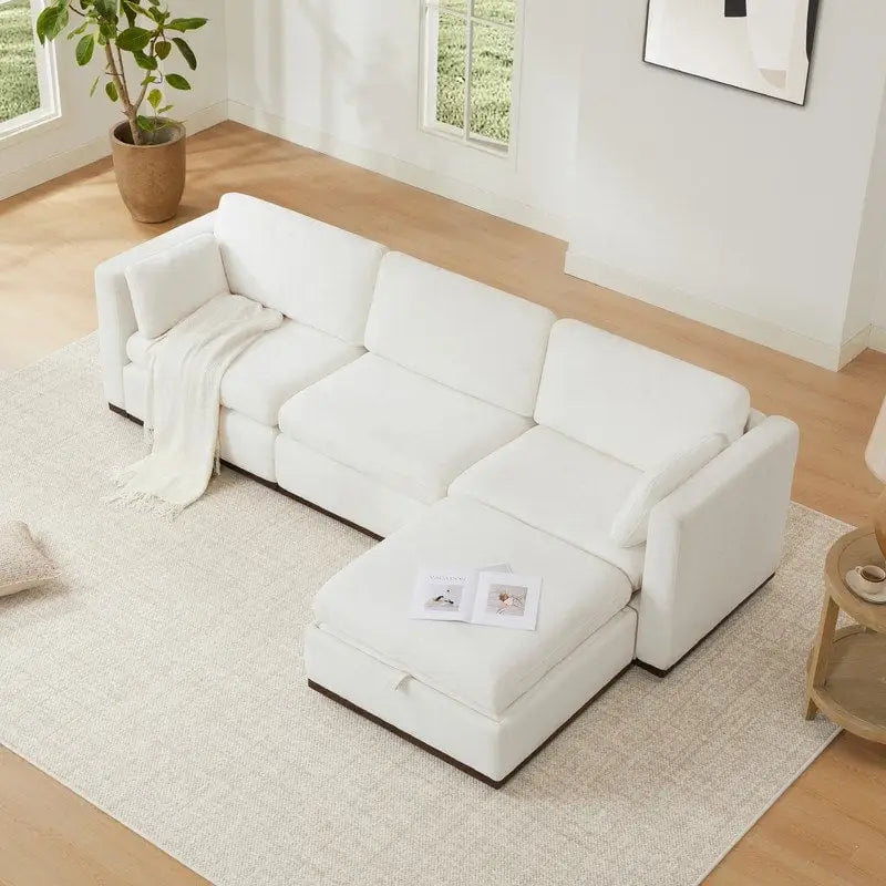 Donna Oversized Modular Sectional Fabric Sofa with Upgraded Wood Base-8