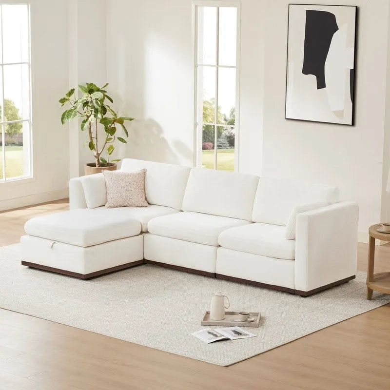 Donna Oversized Modular Sectional Fabric Sofa with Upgraded Wood Base-9