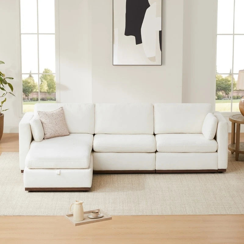 Donna Oversized Modular Sectional Fabric Sofa with Upgraded Wood Base-10