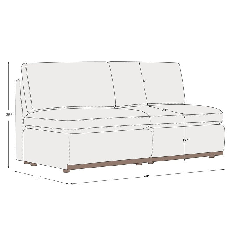 Donna Oversized Modular Sectional Fabric Sofa with Upgraded Wood Base-26
