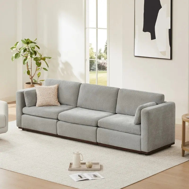 Donna Oversized Modular Sectional Fabric Sofa with Upgraded Wood Base-35
