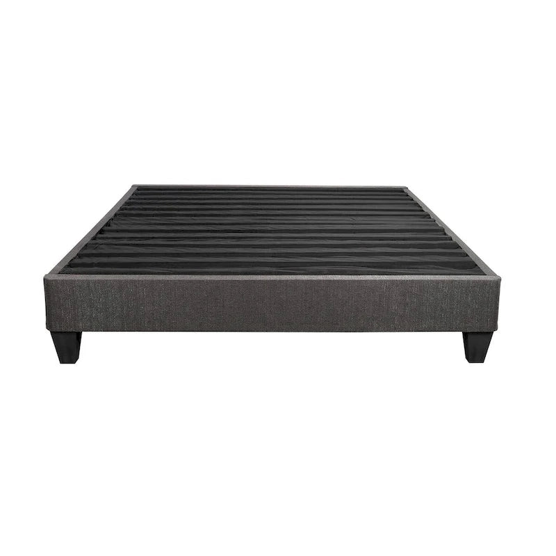 14 in. Mattress Foundation Bed Base, Platform Bed Frame, Dark Gray-2