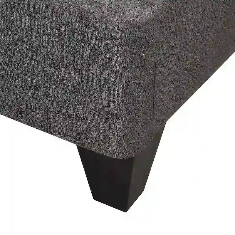14 in. Mattress Foundation Bed Base, Platform Bed Frame, Dark Gray-4