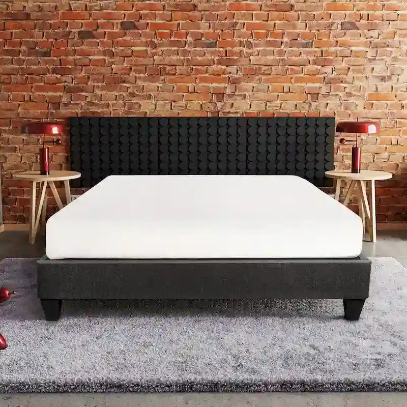 14 in. Mattress Foundation Bed Base, Platform Bed Frame, Dark Gray-5