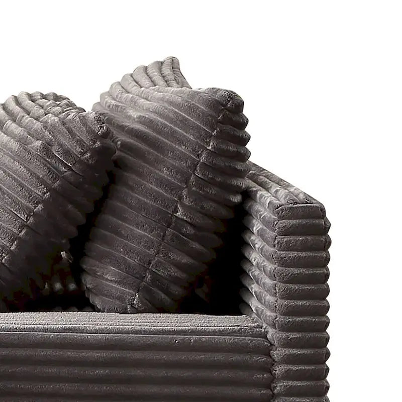 Modern Stylish Corduroy Fabric Upholstered Chaise Lounge Chair-5