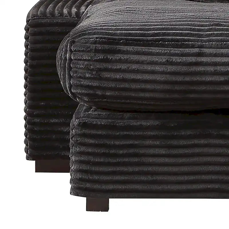 Modern Stylish Corduroy Fabric Upholstered Chaise Lounge Chair-12